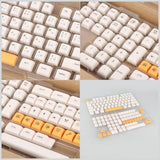 Maxbell 140keys PBT Keycaps Honey Milk Theme XDA Profile fit MX Switch Japanese Font