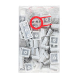 Maxbell PBT Pudding Keycaps 108 KeysDoubleshot Keycap Set for PC Gaming  Silver Gray