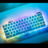 Maxbell PBT Pudding Keycaps 108 KeysDoubleshot Keycap Set for PC Gaming  Silver Gray