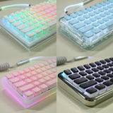 Maxbell PBT Pudding Keycaps 108 KeysDoubleshot Keycap Set for PC Gaming  Silver Gray