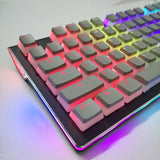Maxbell PBT Pudding Keycaps 108 KeysDoubleshot Keycap Set for PC Gaming  Silver Gray