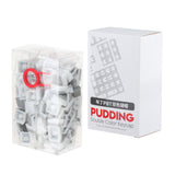 Maxbell PBT Pudding Keycaps 108 KeysDoubleshot Keycap Set for PC Gaming  Silver Gray