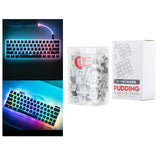 Maxbell PBT Pudding Keycaps 108 KeysDoubleshot Keycap Set for PC Gaming  Silver Gray