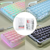 Maxbell PBT Pudding Keycaps 108 KeysDoubleshot Keycap Set for PC Gaming  Silver Gray