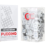 Maxbell PBT Pudding Keycaps 108 KeysDoubleshot Keycap Set for PC Gaming  Silver Gray