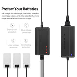 Maxbell 3 in 1 Battery Charger 60W High Power FastCharging for Mavic Mini/2/SE Drone