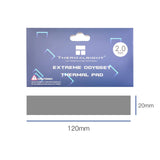 Maxbell Silicone Thermal Pad 12.8 W/mK Heat Resistance for PC Laptop Heatsink 2.0mm