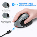 Maxbell Vertical Mouse Ergonomic Gaming Mice USB Receiver Laptop Black Battery
