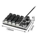 Maxbell Mini Mechanical Gaming Keypad Macro Programming Keys for Windows 12 Keys