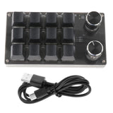Maxbell Mini Mechanical Gaming Keypad Macro Programming Keys for Windows 12 Keys