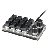 Maxbell Mini Mechanical Gaming Keypad Macro Programming Keys for Windows 12 Keys