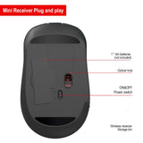 Maxbell Slim 2.4G Wireless Mouse for Laptop Battery Powered 800 1200 2400 DPI Black