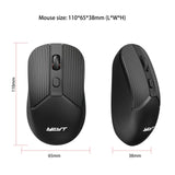 Maxbell Slim 2.4G Wireless Mouse for Laptop Battery Powered 800 1200 2400 DPI Black