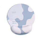 Maxbell Memory Foam Keyboard and Mouse Wrist Rest Pads Set w/Non Slip Base  Round