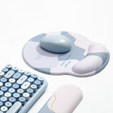 Maxbell Memory Foam Keyboard and Mouse Wrist Rest Pads Set w/Non Slip Base  Round
