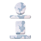 Maxbell Memory Foam Keyboard and Mouse Wrist Rest Pads Set w/Non Slip Base  Round