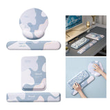 Maxbell Memory Foam Keyboard and Mouse Wrist Rest Pads Set w/Non Slip Base  Round