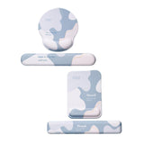 Maxbell Memory Foam Keyboard and Mouse Wrist Rest Pads Set w/Non Slip Base  Round