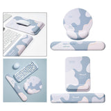 Maxbell Memory Foam Keyboard and Mouse Wrist Rest Pads Set w/Non Slip Base  Round