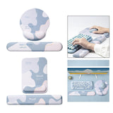 Maxbell Memory Foam Keyboard and Mouse Wrist Rest Pads Set w/Non Slip Base  Round