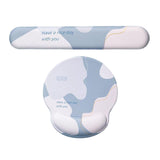 Maxbell Memory Foam Keyboard and Mouse Wrist Rest Pads Set w/Non Slip Base  Round