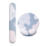 Maxbell Memory Foam Keyboard and Mouse Wrist Rest Pads Set w/Non Slip Base  Round