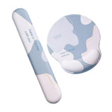 Maxbell Memory Foam Keyboard and Mouse Wrist Rest Pads Set w/Non Slip Base  Round