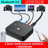 Maxbell 3.5mm Audio Switcher 3 in 2/2 in 3 1PC Audio Switcher