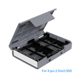 Maxbell Hard Drive Case with Label Universal Portable for 3.5"/3.5" Hard Drive Disk Gray