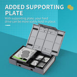 Maxbell Hard Drive Case with Label Universal Portable for 3.5"/3.5" Hard Drive Disk Gray