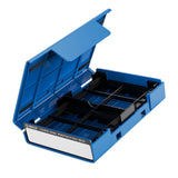 Maxbell Hard Drive Case with Label Universal Portable for 3.5"/3.5" Hard Drive Disk Blue
