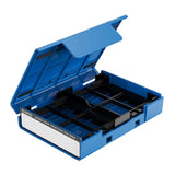 Maxbell Hard Drive Case with Label Universal Portable for 3.5"/3.5" Hard Drive Disk Blue