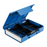 Maxbell Hard Drive Case with Label Universal Portable for 3.5"/3.5" Hard Drive Disk Blue
