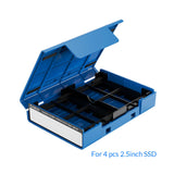 Maxbell Hard Drive Case with Label Universal Portable for 3.5"/3.5" Hard Drive Disk Blue
