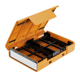 Maxbell Hard Drive Case with Label Universal Portable for 3.5"/3.5" Hard Drive Disk Orange
