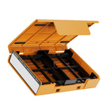 Maxbell Hard Drive Case with Label Universal Portable for 3.5"/3.5" Hard Drive Disk Orange