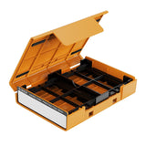 Maxbell Hard Drive Case with Label Universal Portable for 3.5"/3.5" Hard Drive Disk Orange
