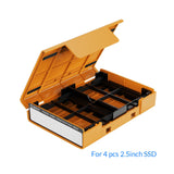 Maxbell Hard Drive Case with Label Universal Portable for 3.5"/3.5" Hard Drive Disk Orange