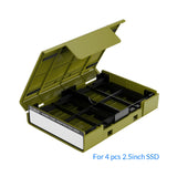 Maxbell Hard Drive Case with Label Universal Portable for 3.5"/3.5" Hard Drive Disk Green