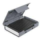 Maxbell Hard Drive Case with Label Multi-Protection Universal for 3.5 inch/M.2 Gray