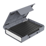 Maxbell Hard Drive Case with Label Multi-Protection Universal for 3.5 inch/M.2 Gray