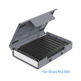 Maxbell Hard Drive Case with Label Multi-Protection Universal for 3.5 inch/M.2 Gray