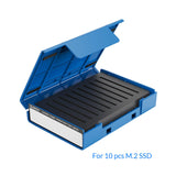 Maxbell Hard Drive Case with Label Multi-Protection Universal for 3.5 inch/M.2 Blue