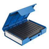 Maxbell Hard Drive Case with Label Multi-Protection Universal for 3.5 inch/M.2 Blue
