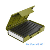 Maxbell Hard Drive Case with Label Multi-Protection Universal for 3.5 inch/M.2 Green