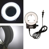 Maxbell Microscope Camera 32 LED Ring Light Lamp Adjustable 110 V Accessories US