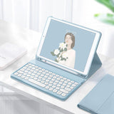 Maxbell Case Wireless Keyboard Mouse for Galaxy Tab S6 Lite 10.4 Non Slip Blue