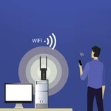 Maxbell USB WiFi Adapter 1800Mbps Dual Band W/ External Antenna WiFi 6 for PC Laptop