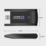 Maxbell USB WiFi Adapter 1800Mbps Dual Band W/ External Antenna WiFi 6 for PC Laptop
