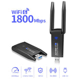 Maxbell USB WiFi Adapter 1800Mbps Dual Band W/ External Antenna WiFi 6 for PC Laptop